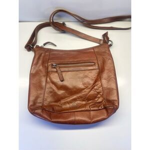 Wild West Los Angeles Brown Cognac Leather Purse Crossbody